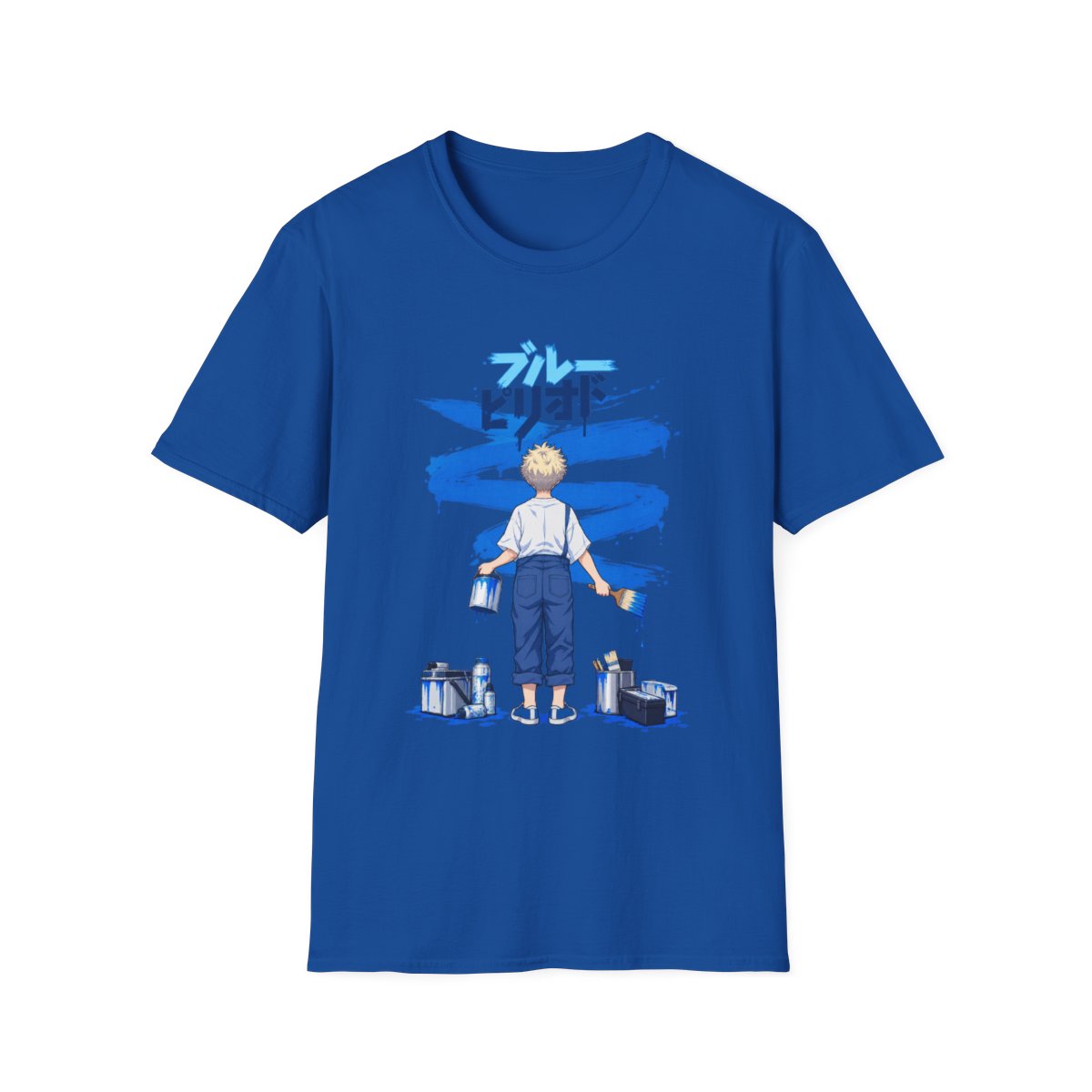 Blue Period painting boy T-Shirt | Anime art, brushstroke design | Blue Period Anime Merch - alternate angle 5, merchandise