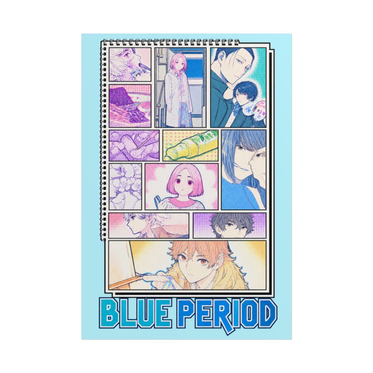 Blue Period collage Poster | Rolled Poster | Blue Period Anime Merch - Official Posters & Wall Art merchandise