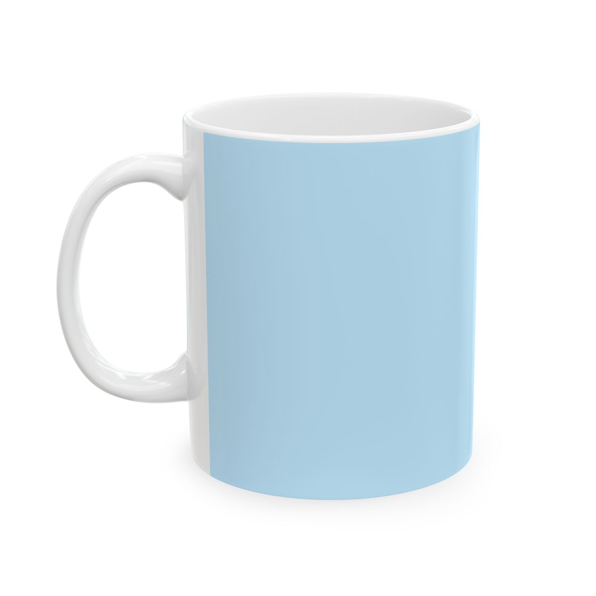 Blue and White Typography Ceramic Mug | Blue Period Anime Merch - alternate angle 3, merchandise