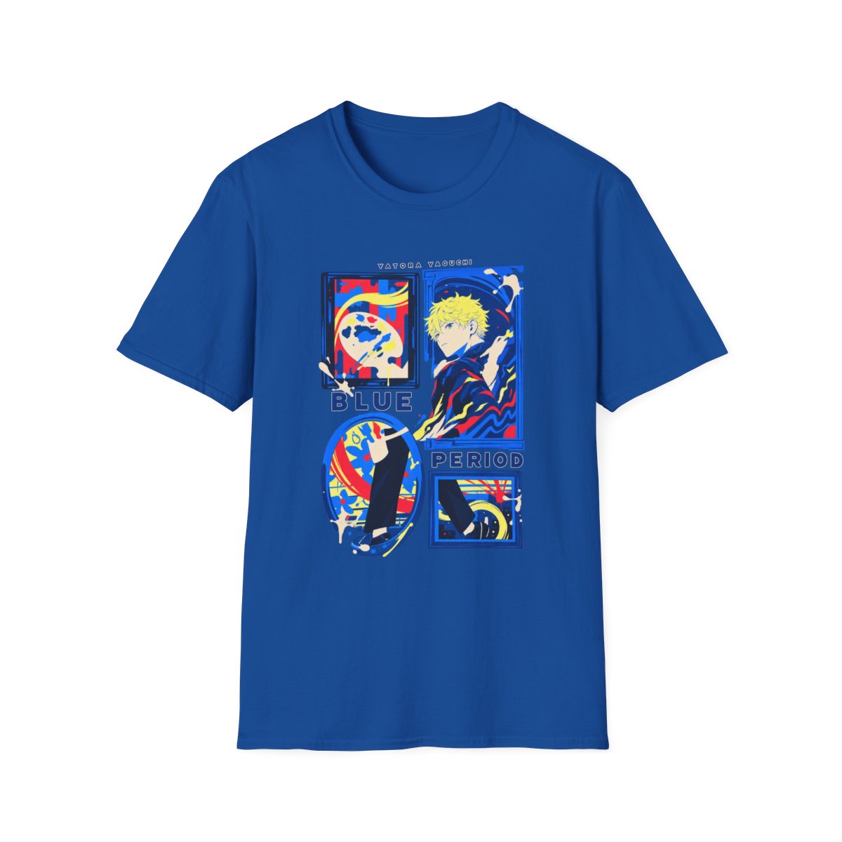 Blue Period Manga Art T-Shirt | Anime Graphic Tee, Artistic Panel Design | Blue Period Anime Merch - alternate angle 5, merchandise